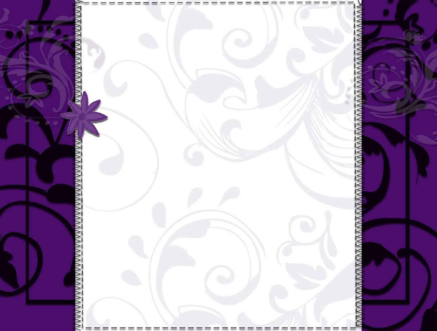 Wide Purple Floral