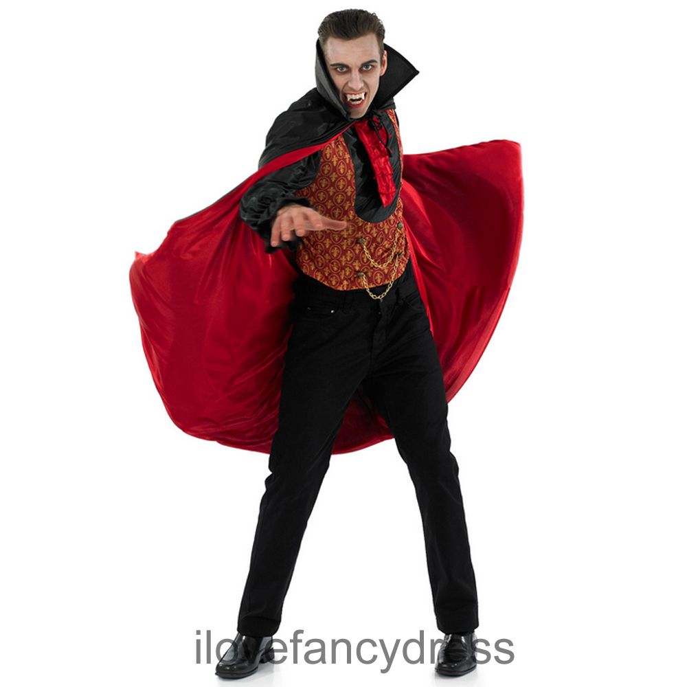 mens vampire count dracula costume halloween fancy dress victorian dead man - Halloween Dracula Costumes mens vampire count dracula costume halloween fancy dress victorian dead man - Halloween Dracula Costumes