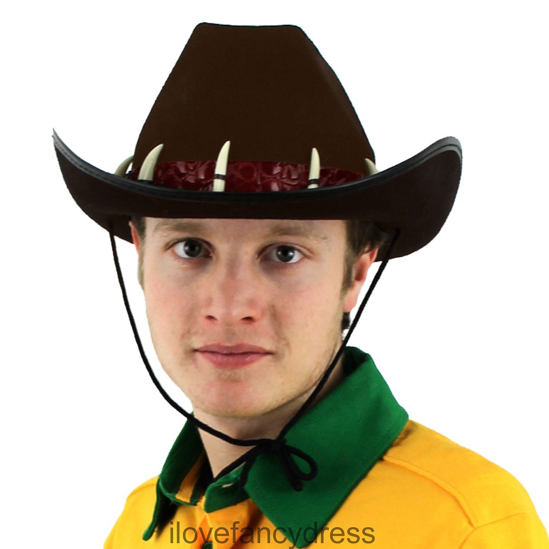 SHARK TOOTH HAT AUSTRALIAN FANCY DRESS COSTUME CROCODILE HUNTER OUTBACK