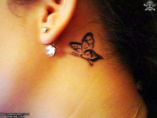 82606 f520jpg Butterfly Tattoo behind Ear