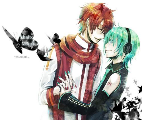 Akaito and Hatsune Mikuo