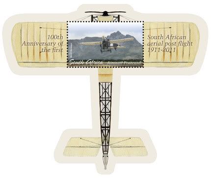Stamp 100th anniversary of the first South African airmail flight