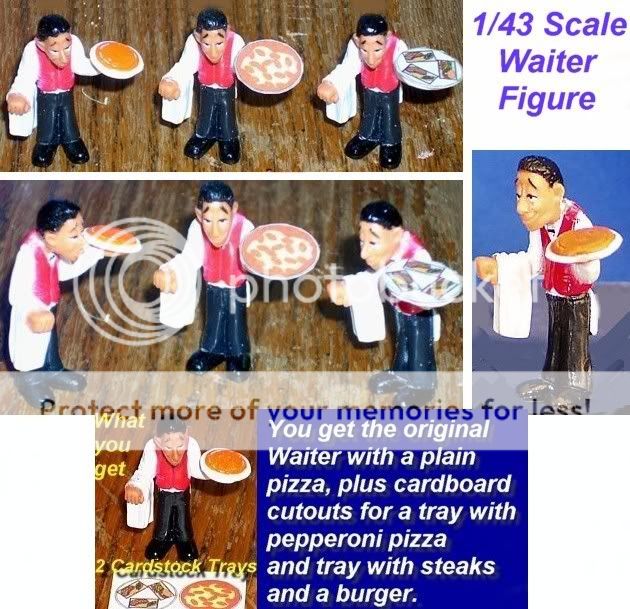 Scale Waiter Figure w/Tray for Lionel O & 027 Layouts  