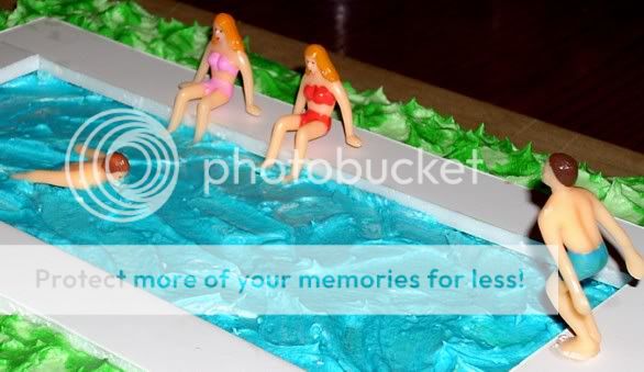 Swimmer Figures for Swimming Pool Cake Topping Decoration