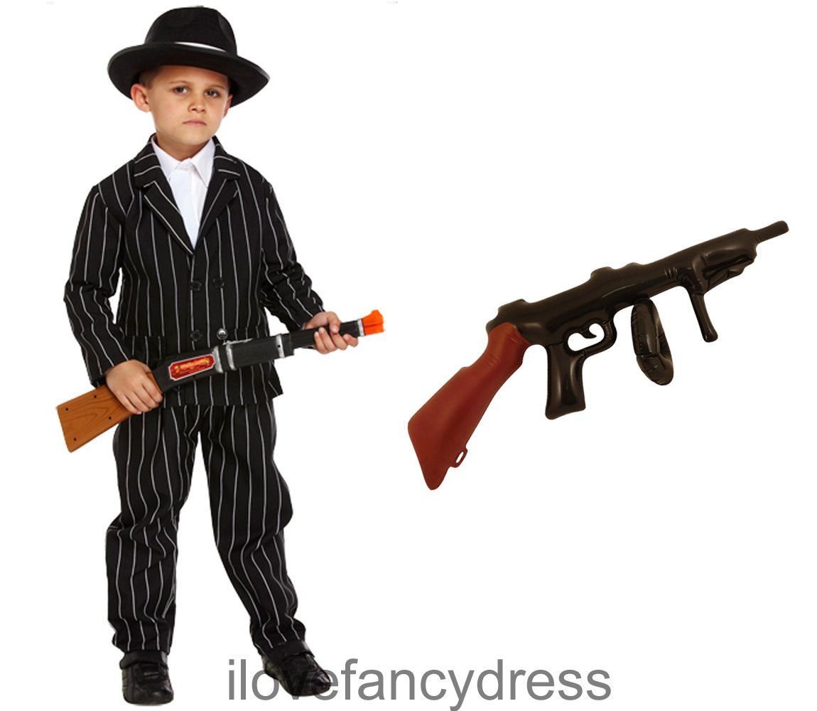 CHILD'S GANGSTER COSTUME BOYS ZOOT SUIT KIDS 1920S BUGSY MALONE FANCY ...