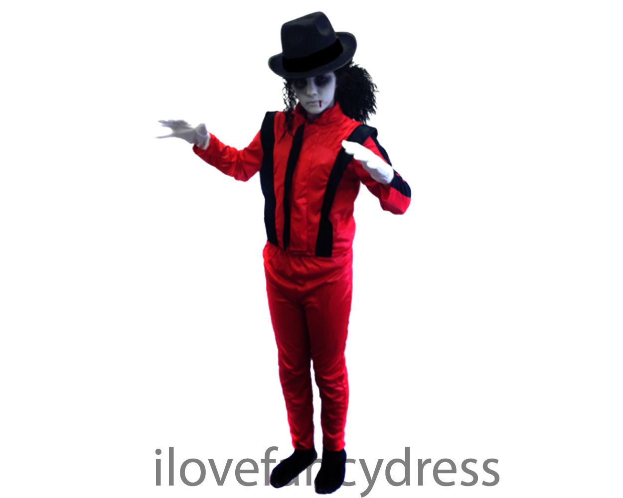 Boys Dead Jacko Zombie Kids Halloween Fancy Dress Costume Childs Popstar 3 11