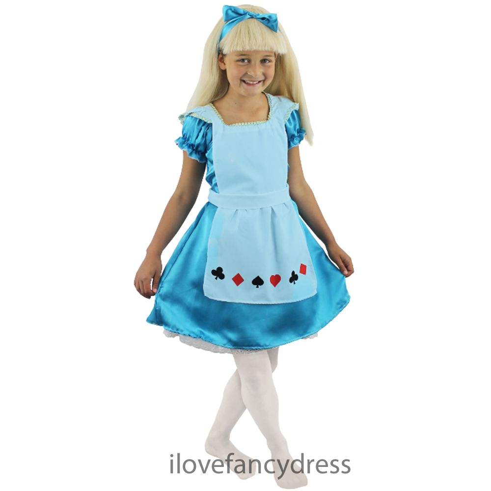 GIRLS ALICE COSTUME BOOK WEEK FANCY DRESS WONDERLAND CHILDRENS CHILDS ...