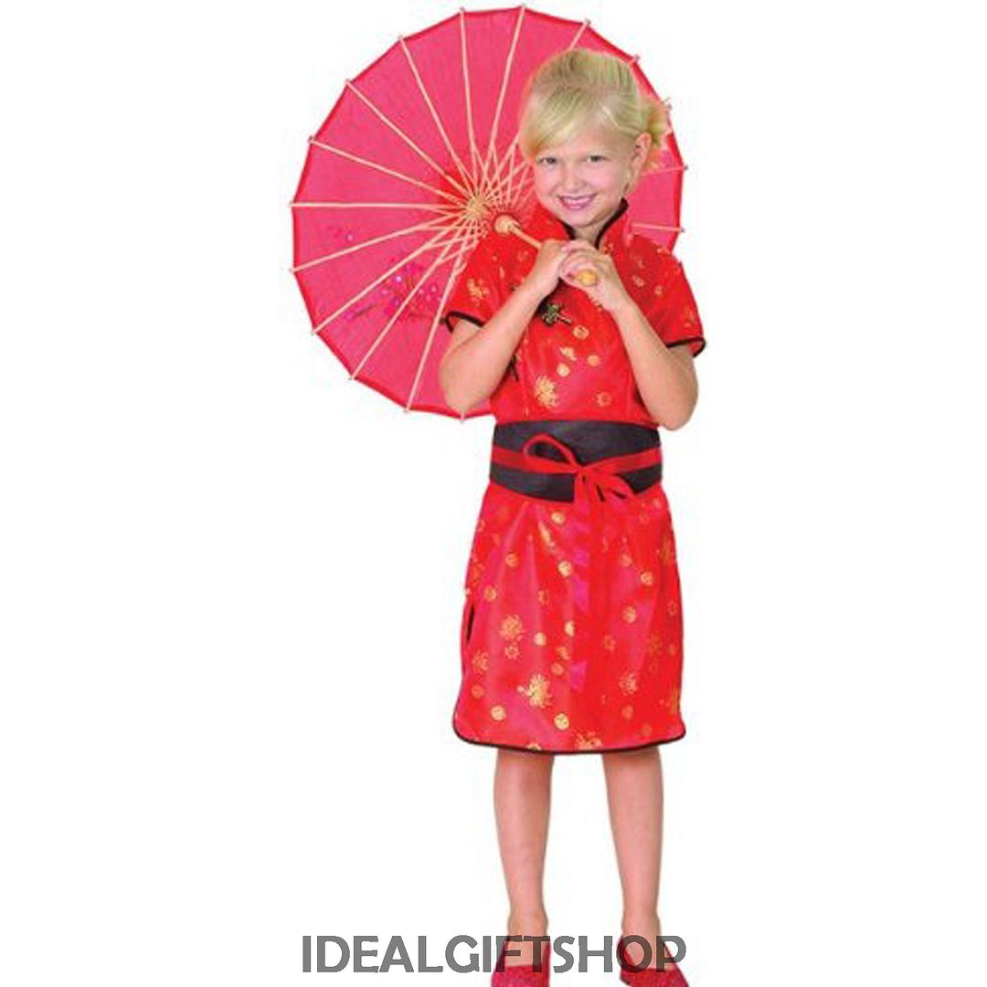 China Girl Geisha Child Costume Japanese Chinese Fancy Dress Oriental Book Week